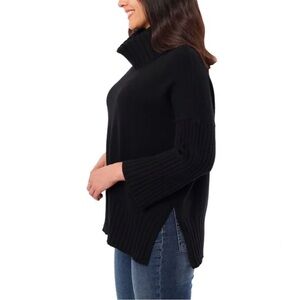Cyrus Ladies' Black Cowl Neck Turtleneck Sweater Large